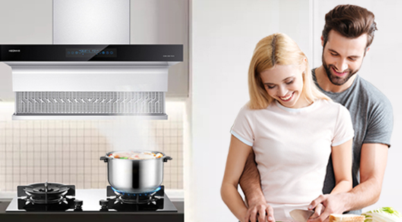 智能體感煙機+智能防干燒灶具，一個智慧廚房，一套科恩正好！